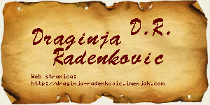Draginja Radenković vizit kartica